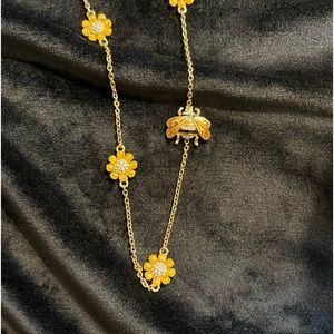 Kate Spade flower and butterfly necklace